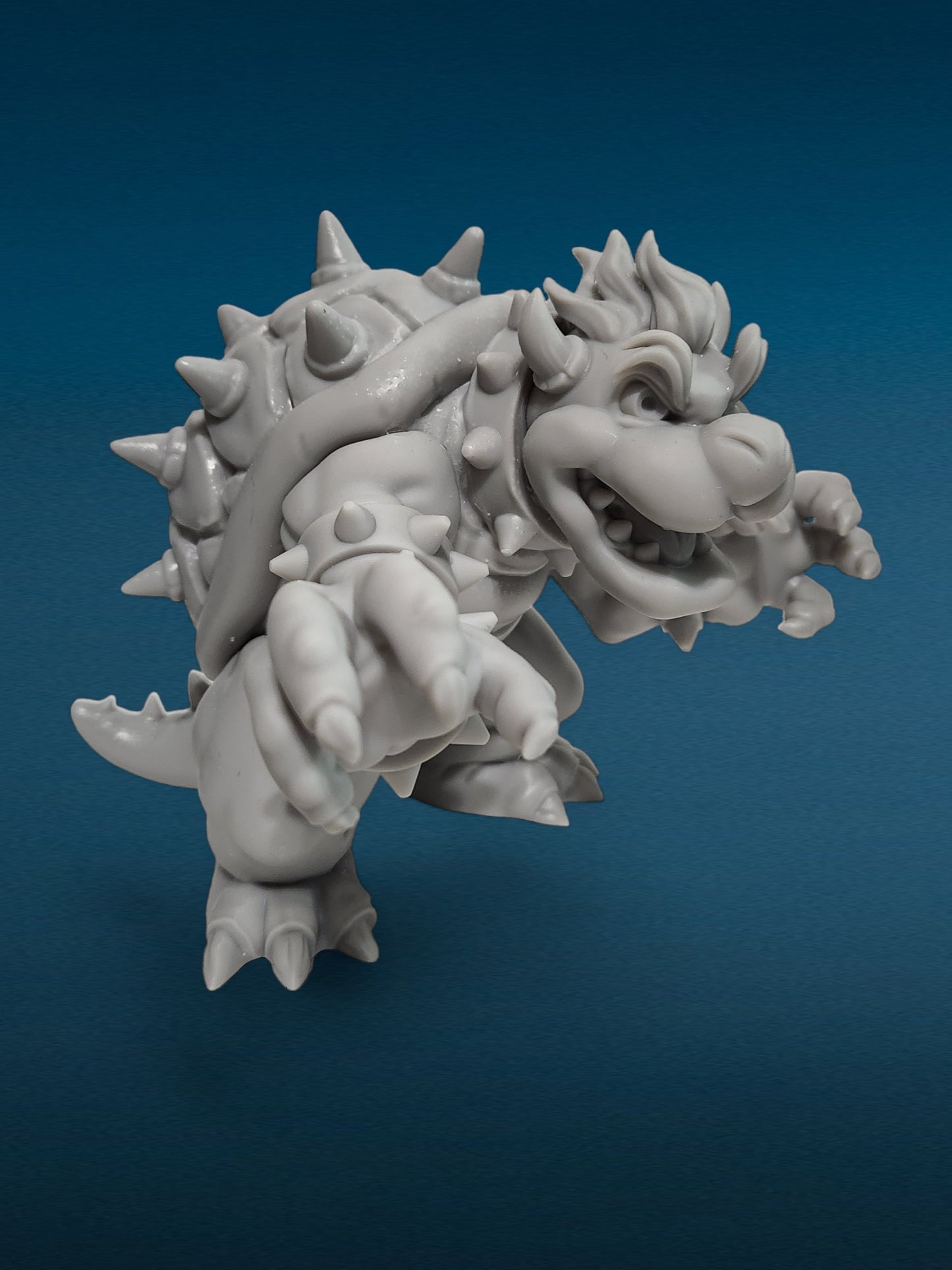 Bowser - Super Mario Bros 3D Resin Figurine: Unpainted Fan Art (5 Inch)