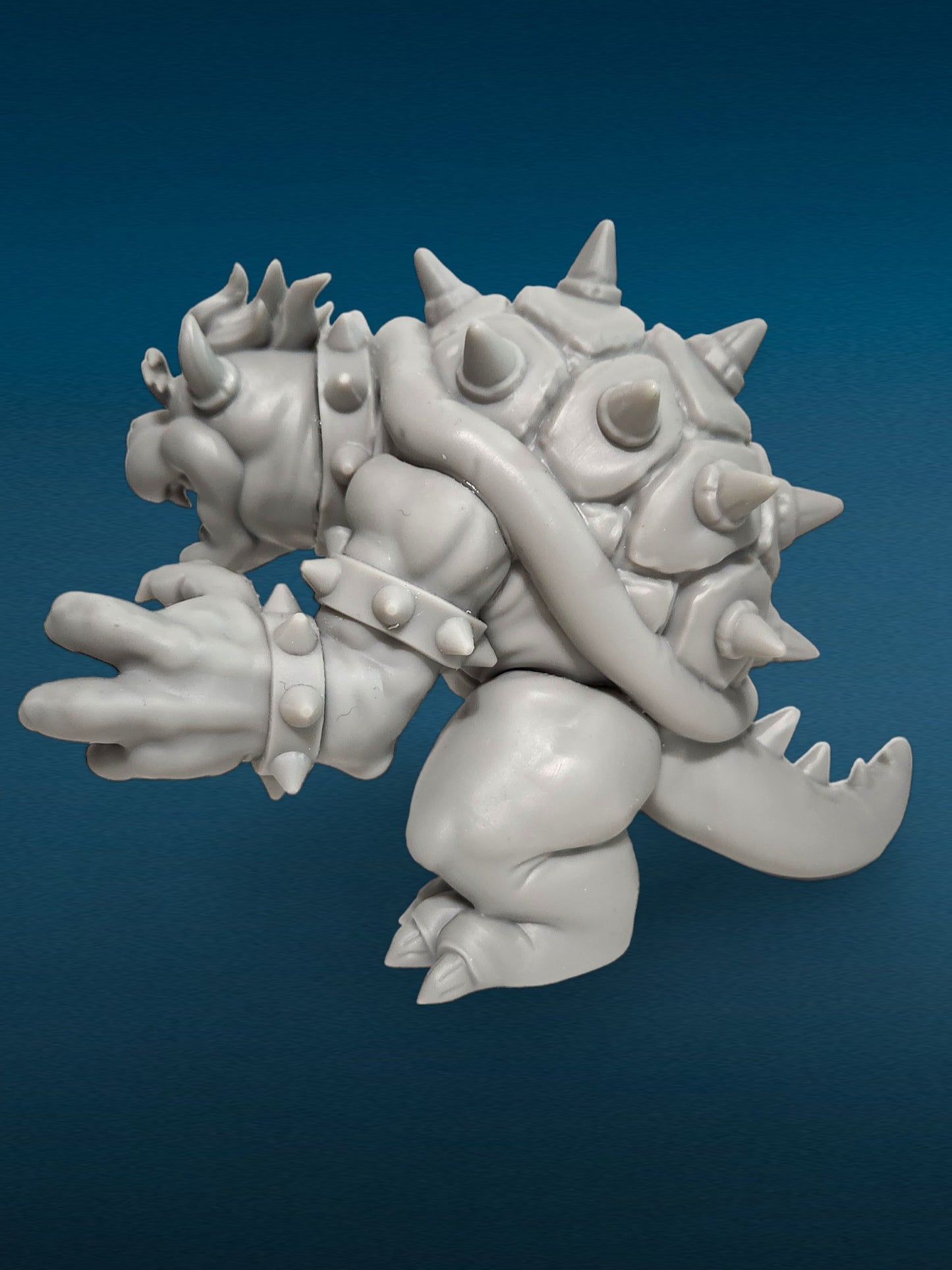 Bowser - Super Mario Bros 3D Resin Figurine: Unpainted Fan Art (5 Inch)