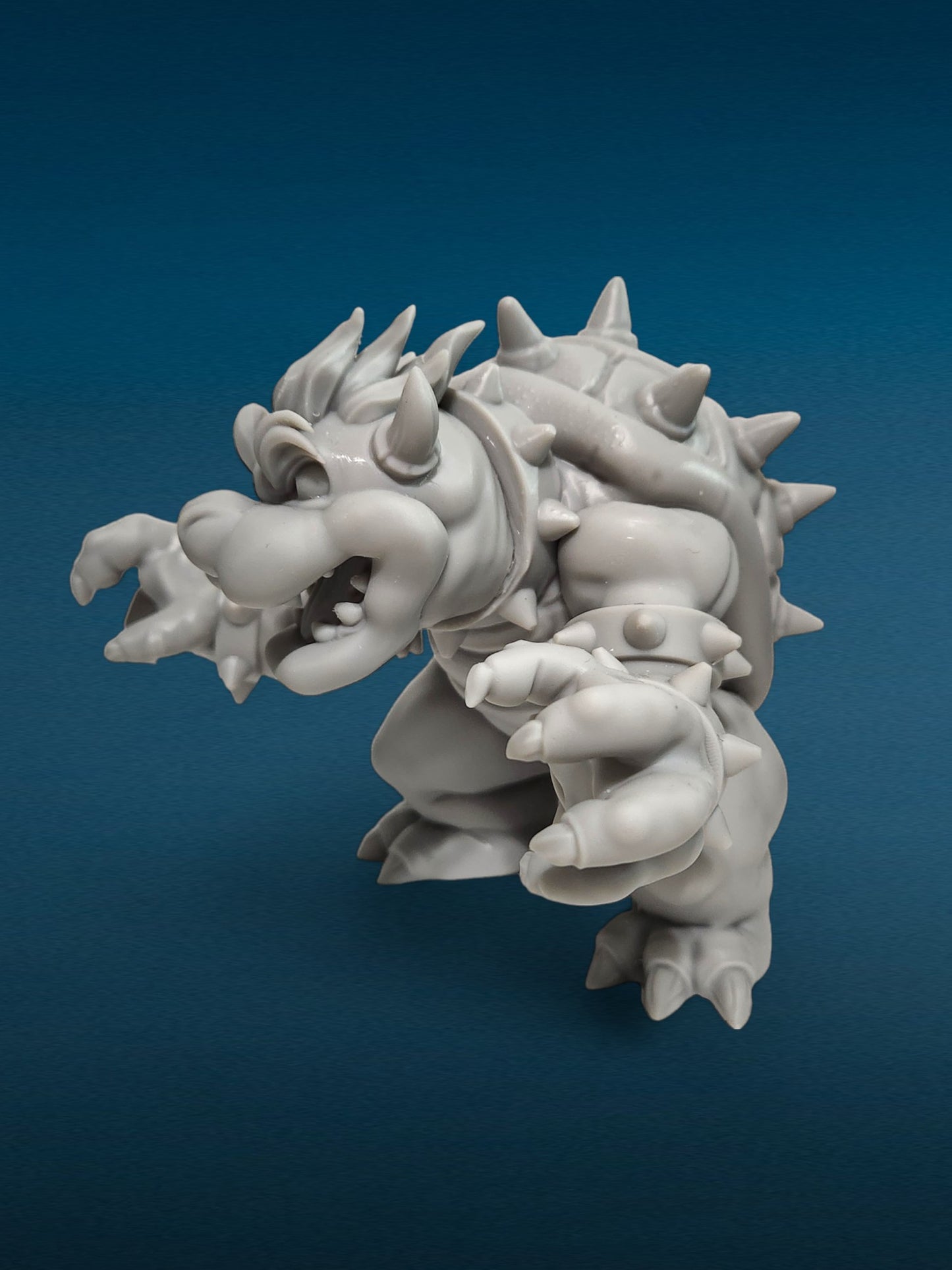 Bowser - Super Mario Bros 3D Resin Figurine: Unpainted Fan Art (5 Inch)