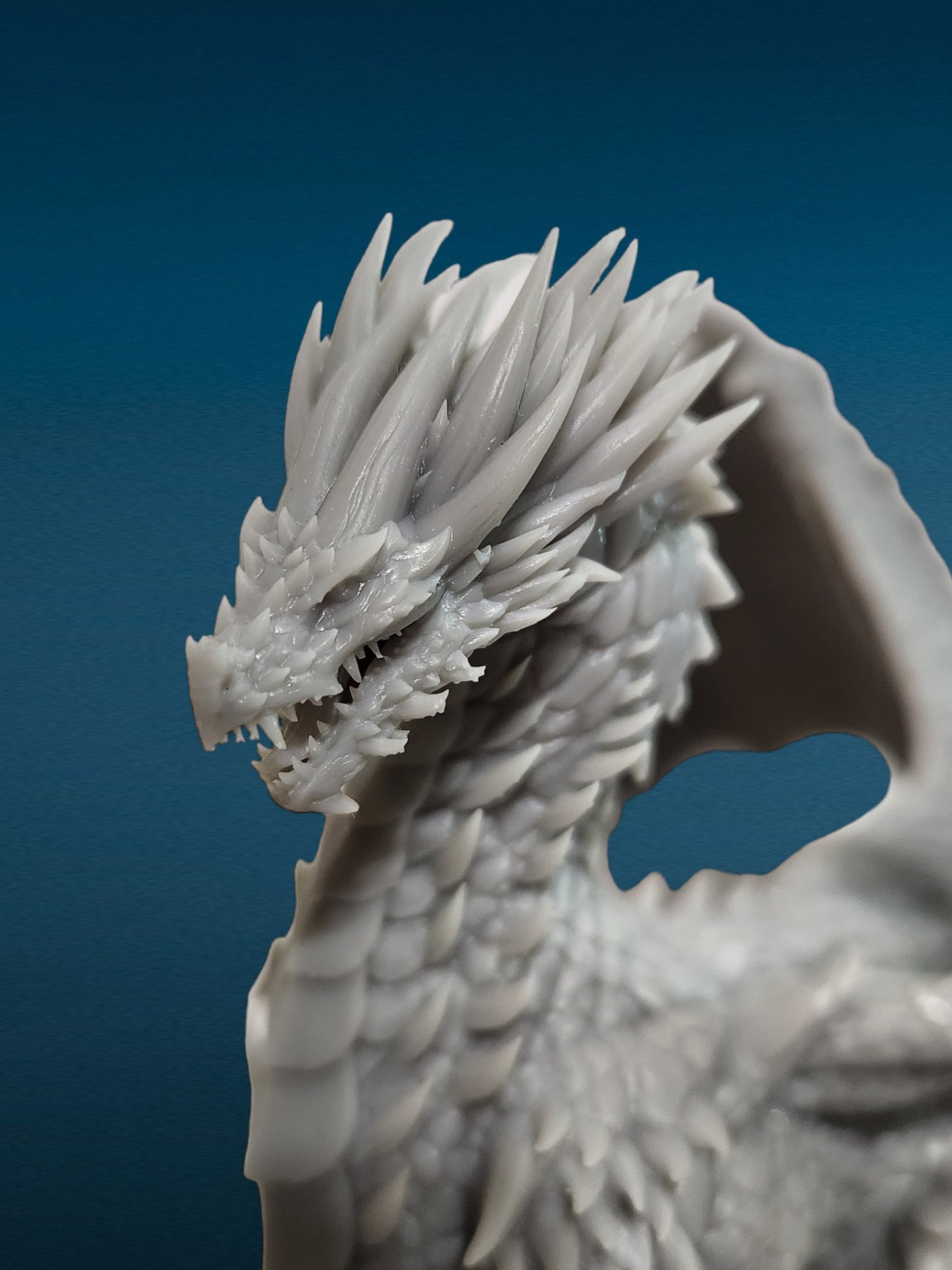 Brazatul Dragon - Unpainted 3D Resin Figurine for Hobby Painters & Collectors (6 Inch)