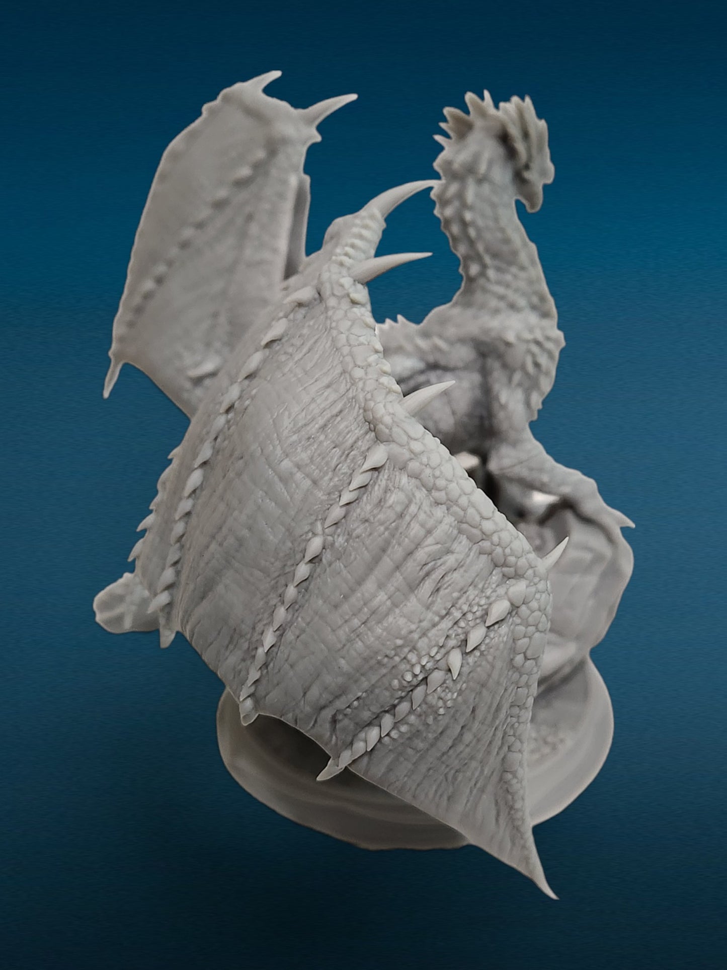 Brazatul Dragon - Unpainted 3D Resin Figurine for Hobby Painters & Collectors (6 Inch)