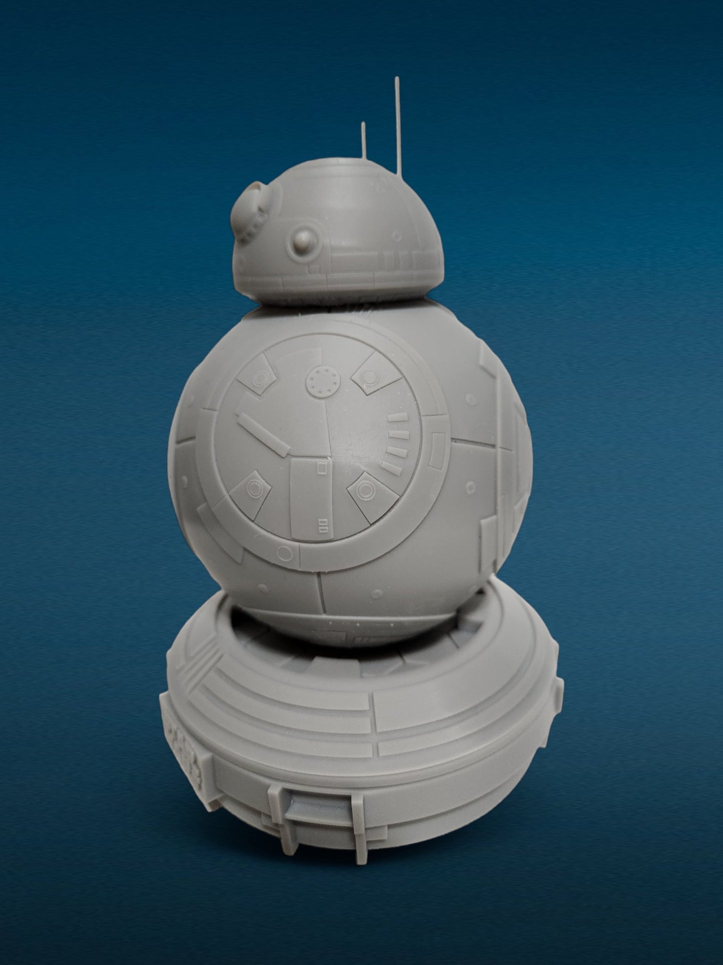 BB8 - Star Wars 3D Resin Figurine: Unpainted Fan Art (7 Inch)