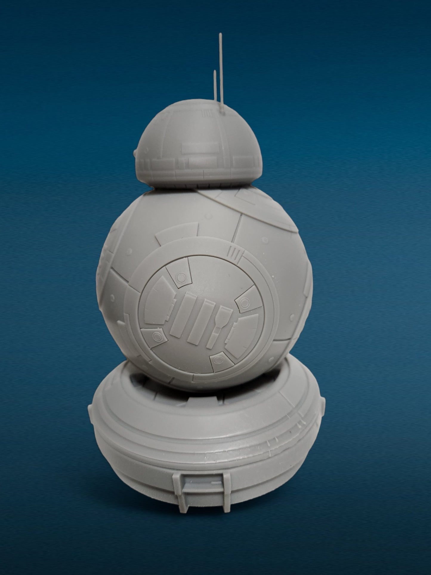BB8 - Star Wars 3D Resin Figurine: Unpainted Fan Art (7 Inch)