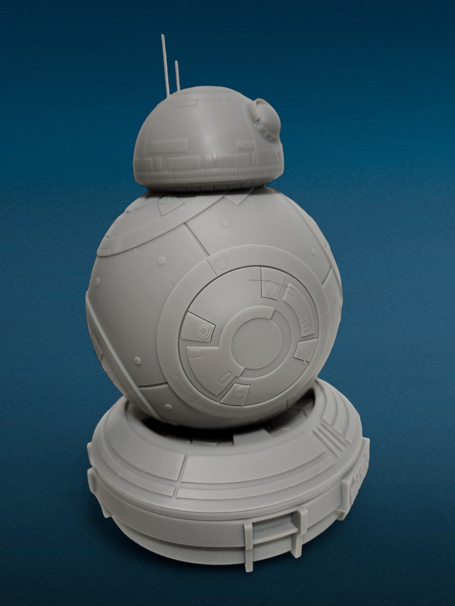 BB8 - Star Wars 3D Resin Figurine: Unpainted Fan Art (7 Inch)
