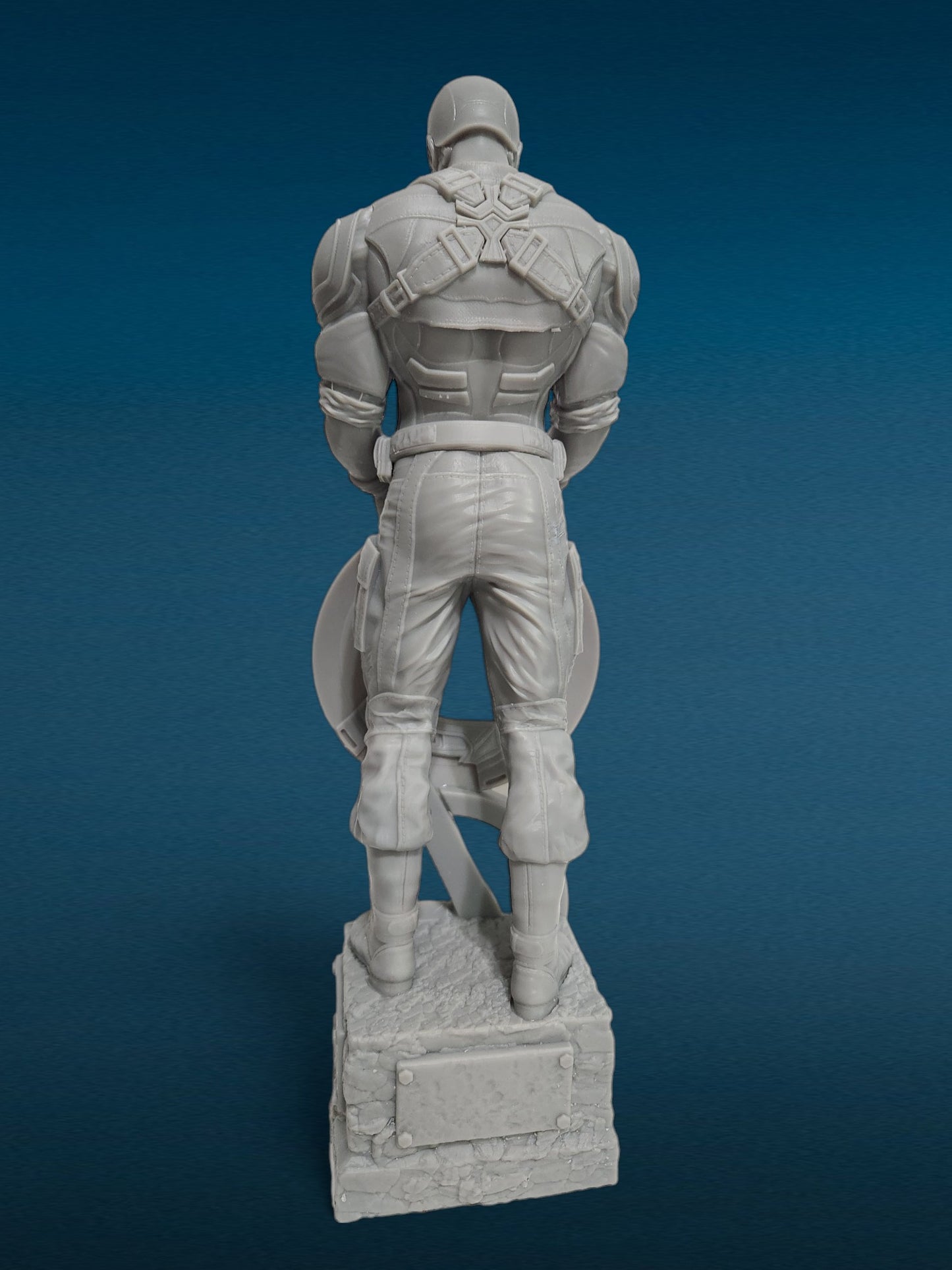 Captain America (Helmet) - Avengers 3D Resin Figurine: Unpainted Fan Art (11 Inch)