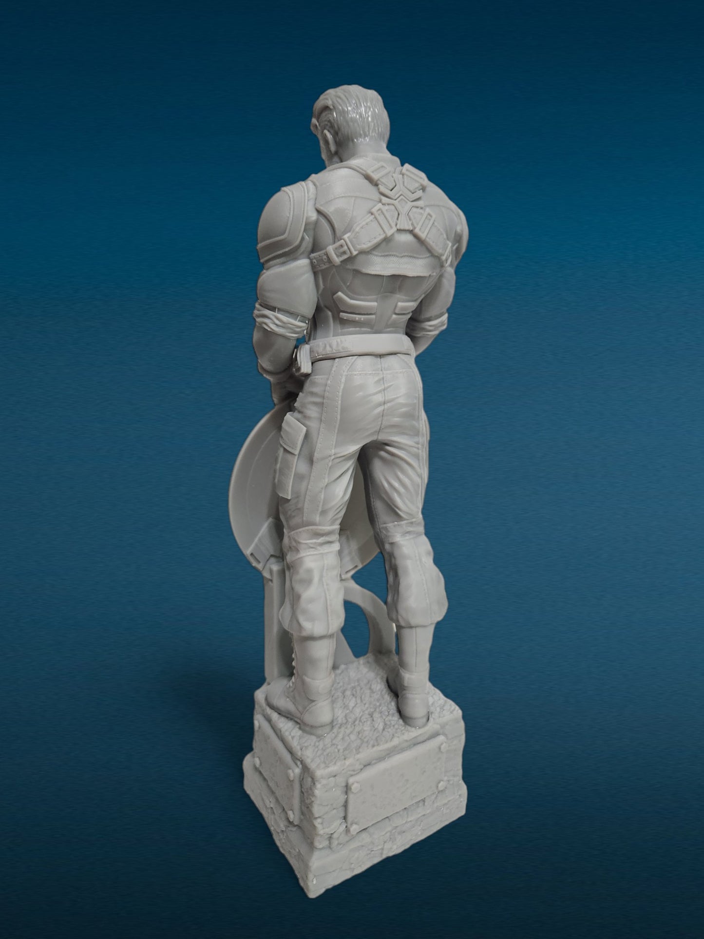 Captain America - Avengers 3D Resin Figurine: Unpainted Fan Art (11 Inch)