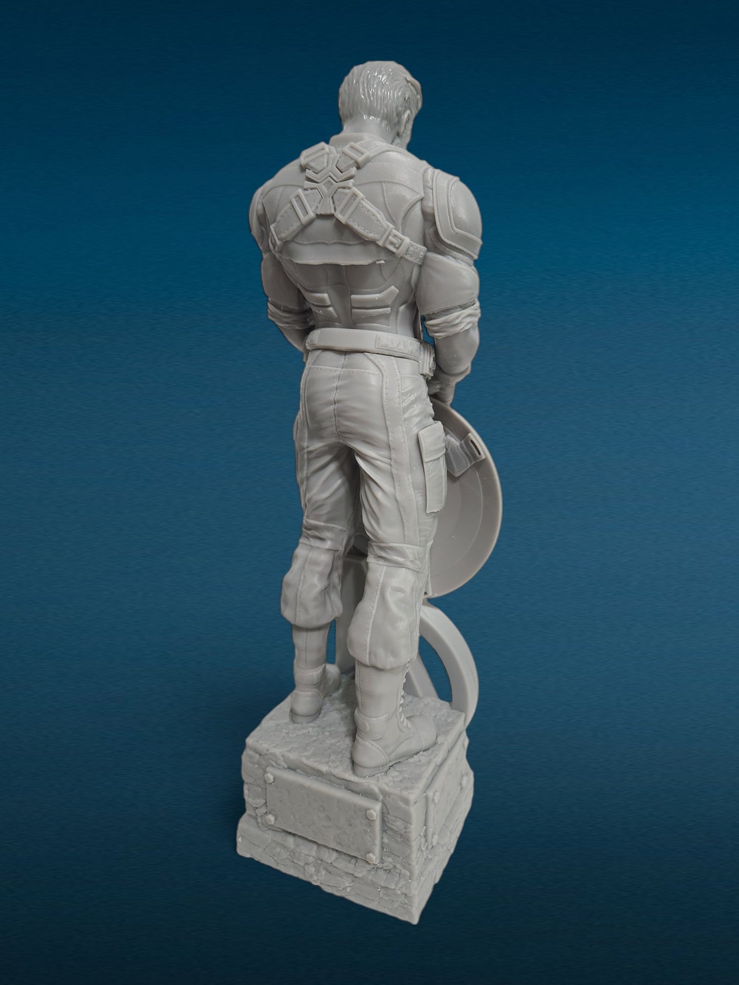 Captain America - Avengers 3D Resin Figurine: Unpainted Fan Art (11 Inch)