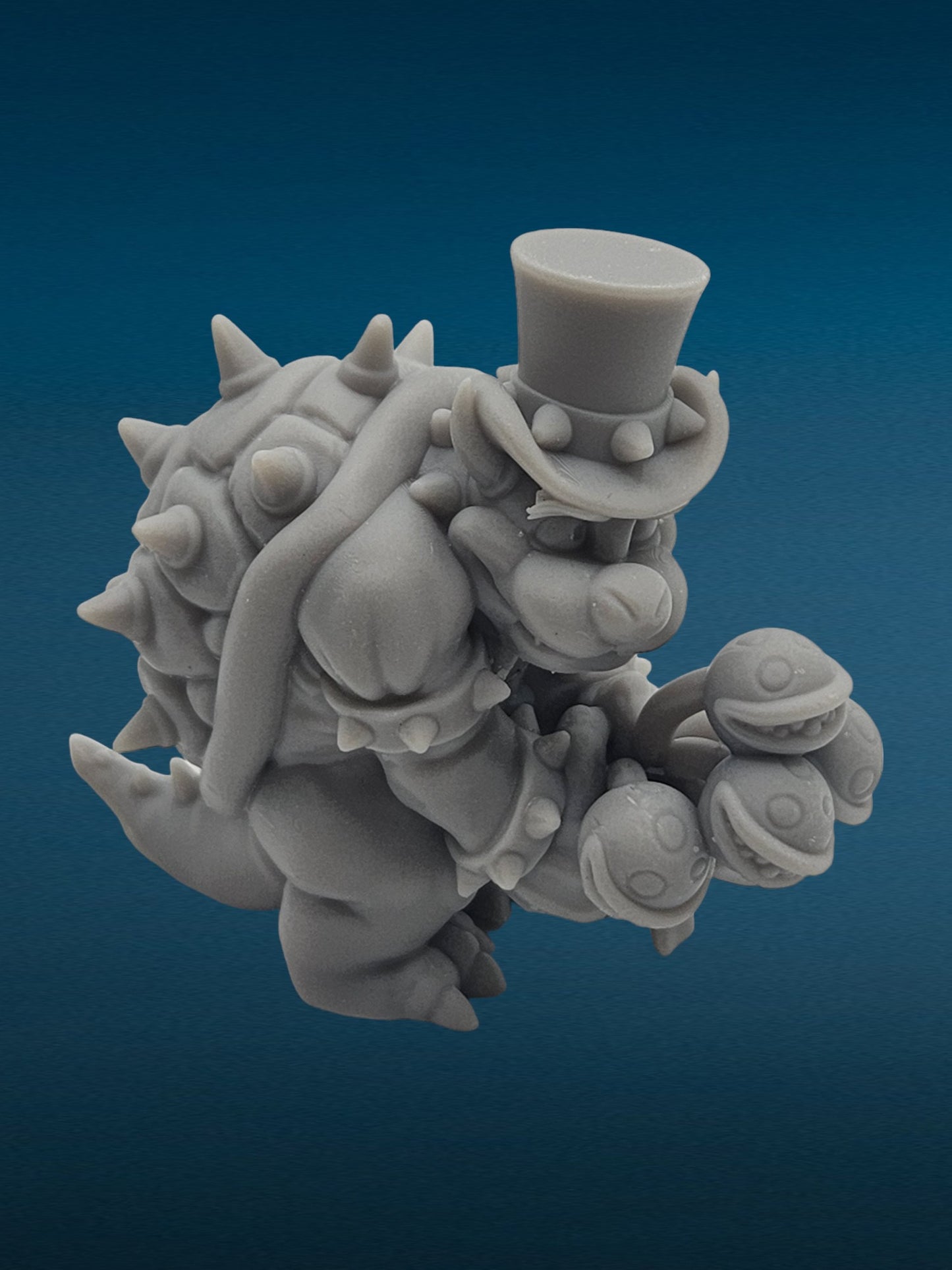 Bowser Proposal - Super Mario Bros 3D Resin Figurine: Unpainted Fan Art (2 Inch)