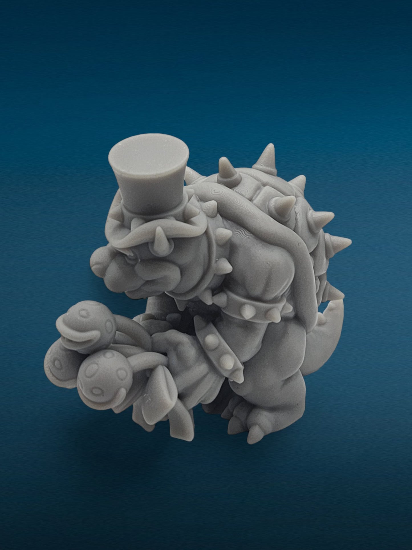 Bowser Proposal - Super Mario Bros 3D Resin Figurine: Unpainted Fan Art (2 Inch)