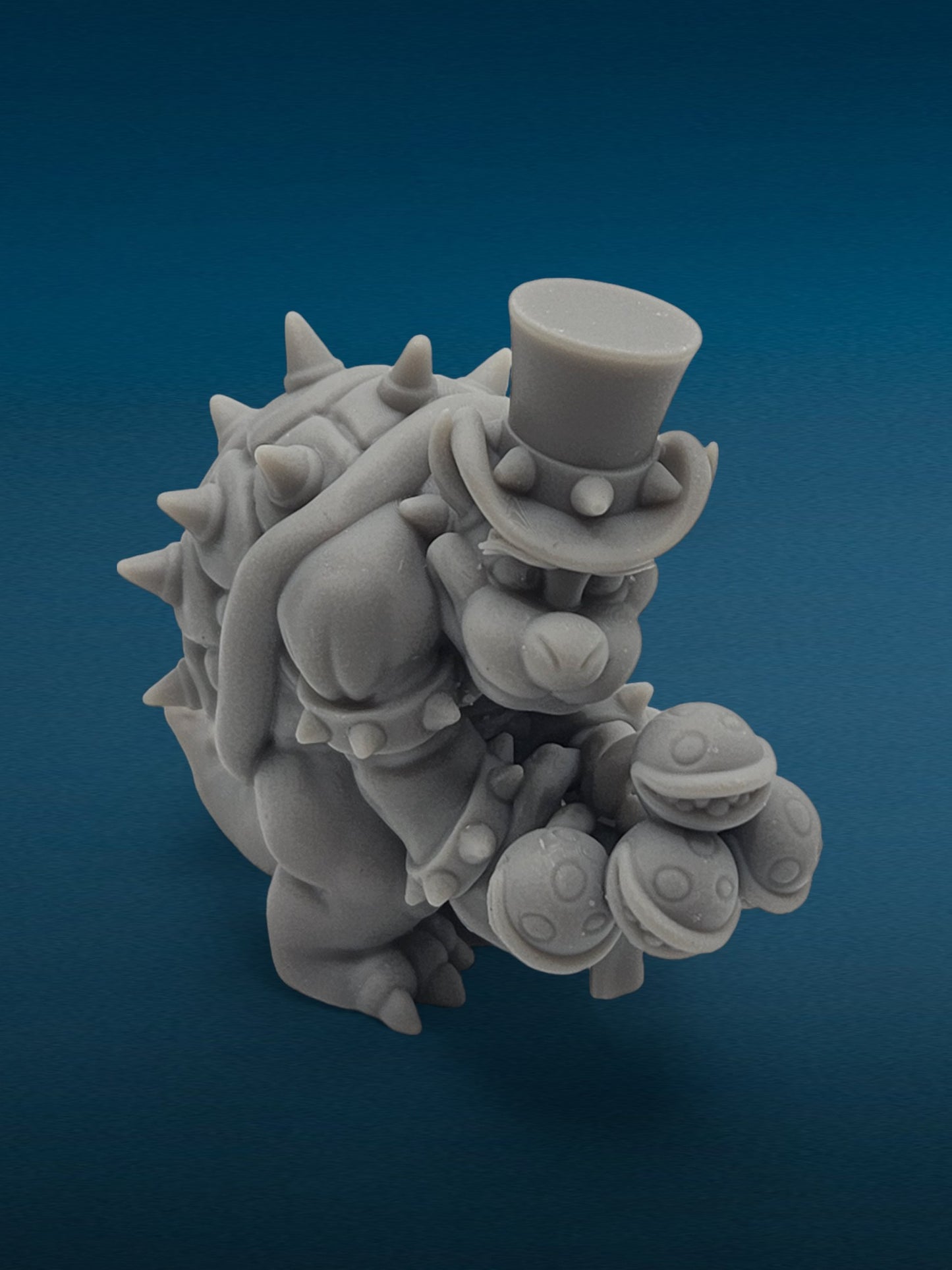 Bowser Proposal - Super Mario Bros 3D Resin Figurine: Unpainted Fan Art (2 Inch)