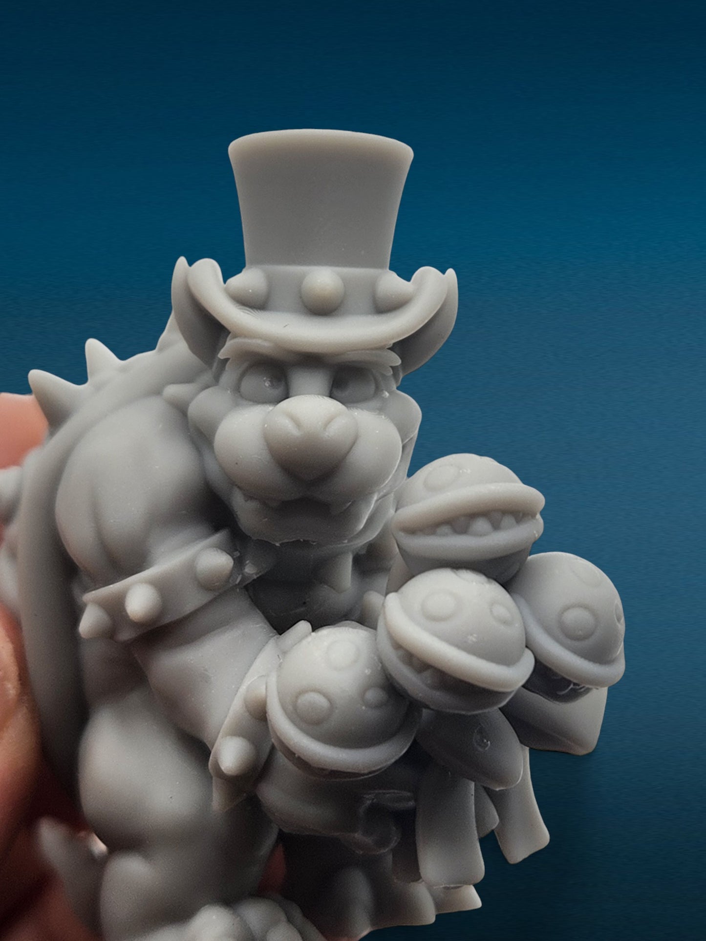 Bowser Proposal - Super Mario Bros 3D Resin Figurine: Unpainted Fan Art (2 Inch)
