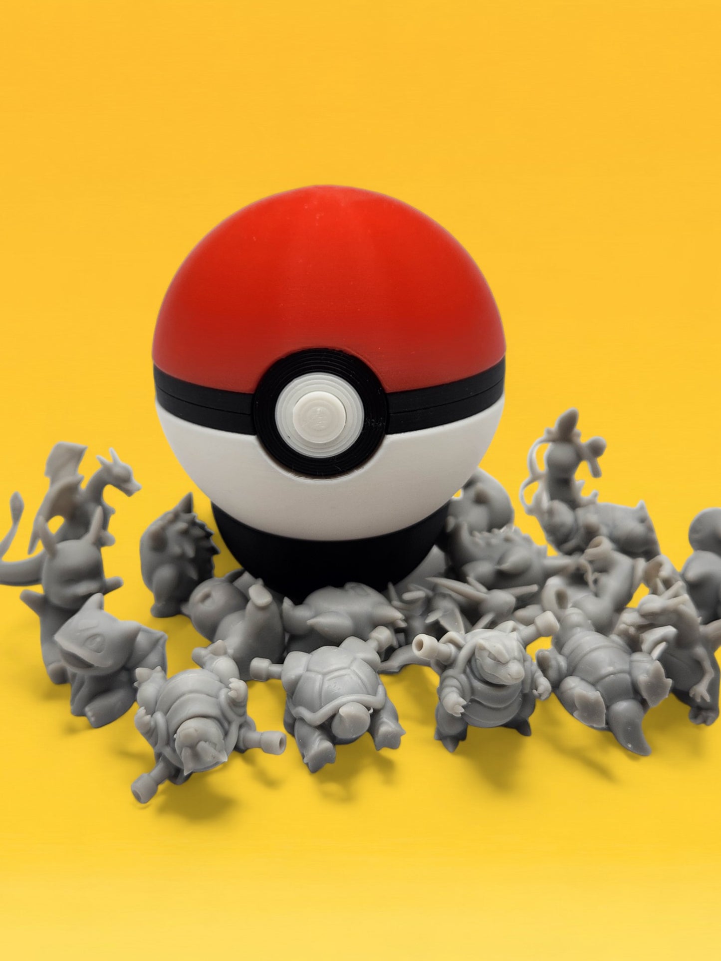 Pokémon Poké Ball with Random Mini Figures | 3D Printed Handmade Collectible Gift