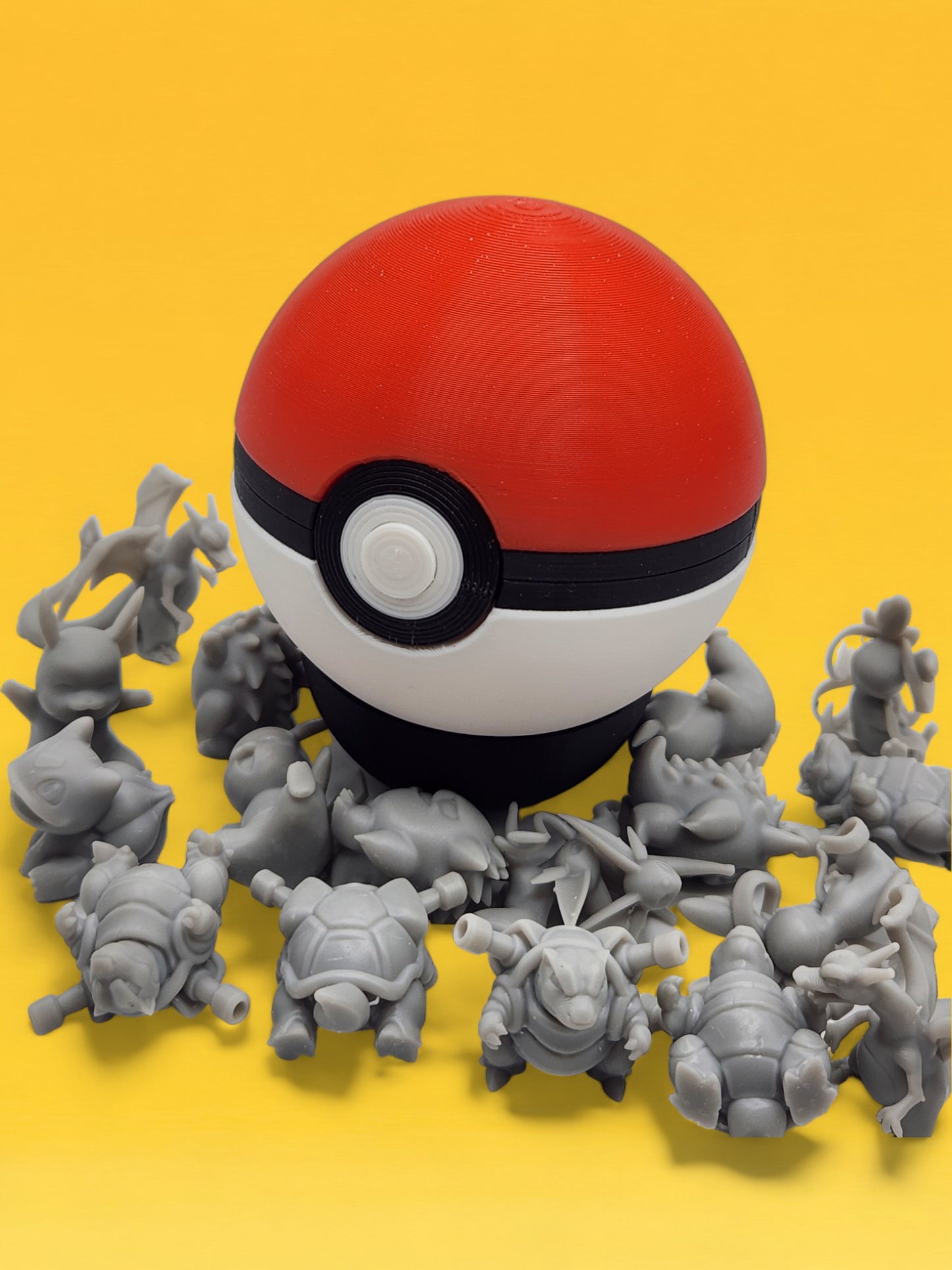 Pokémon Poké Ball with Random Mini Figures | 3D Printed Handmade Collectible Gift