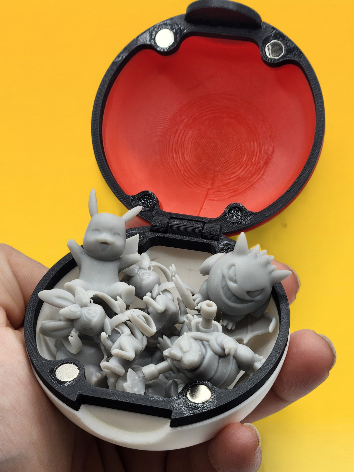 Pokémon Poké Ball with Random Mini Figures | 3D Printed Handmade Collectible Gift