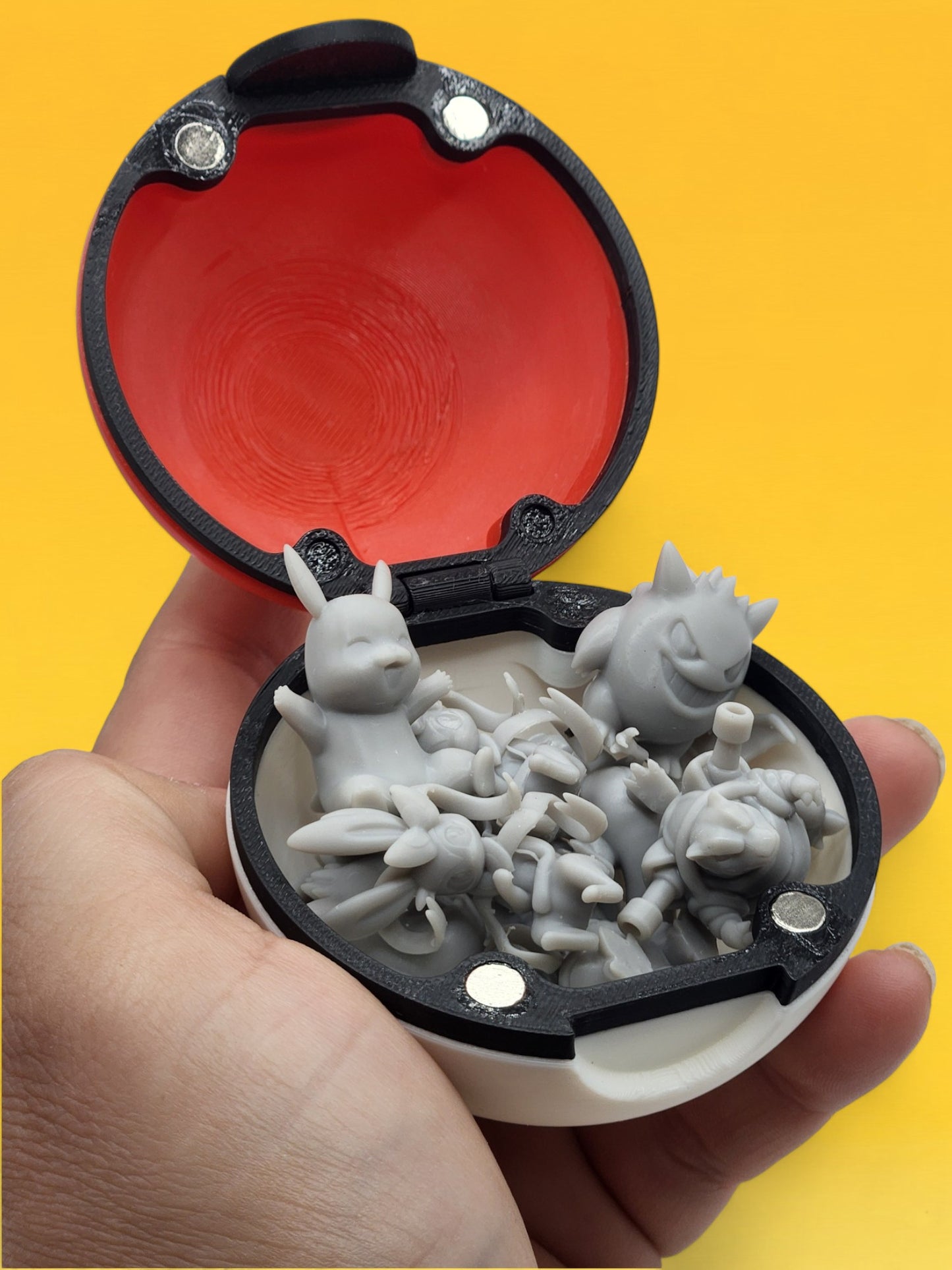 Pokémon Poké Ball with Random Mini Figures | 3D Printed Handmade Collectible Gift