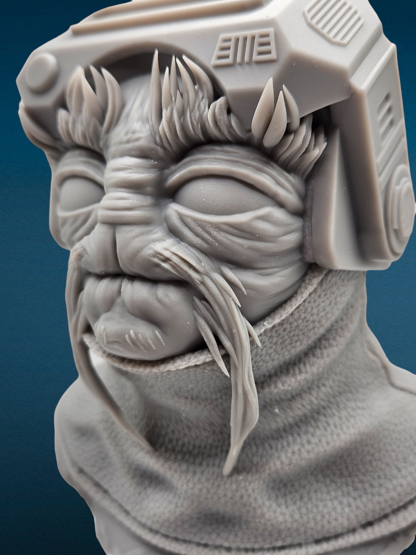 Babu Frik - Star Wars 3D Resin Bust: Unpainted Fan Art (6.5 Inch)