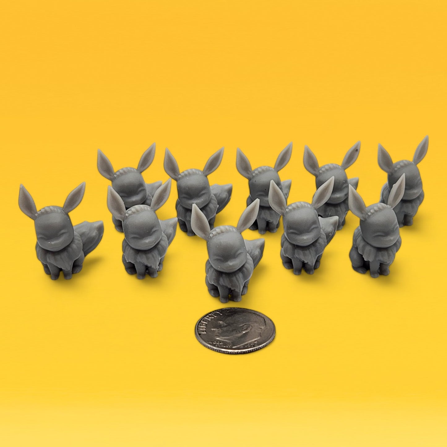 Eevee Mini Figures Set – 10 Pack 1″ | 3D Printed Pokemon