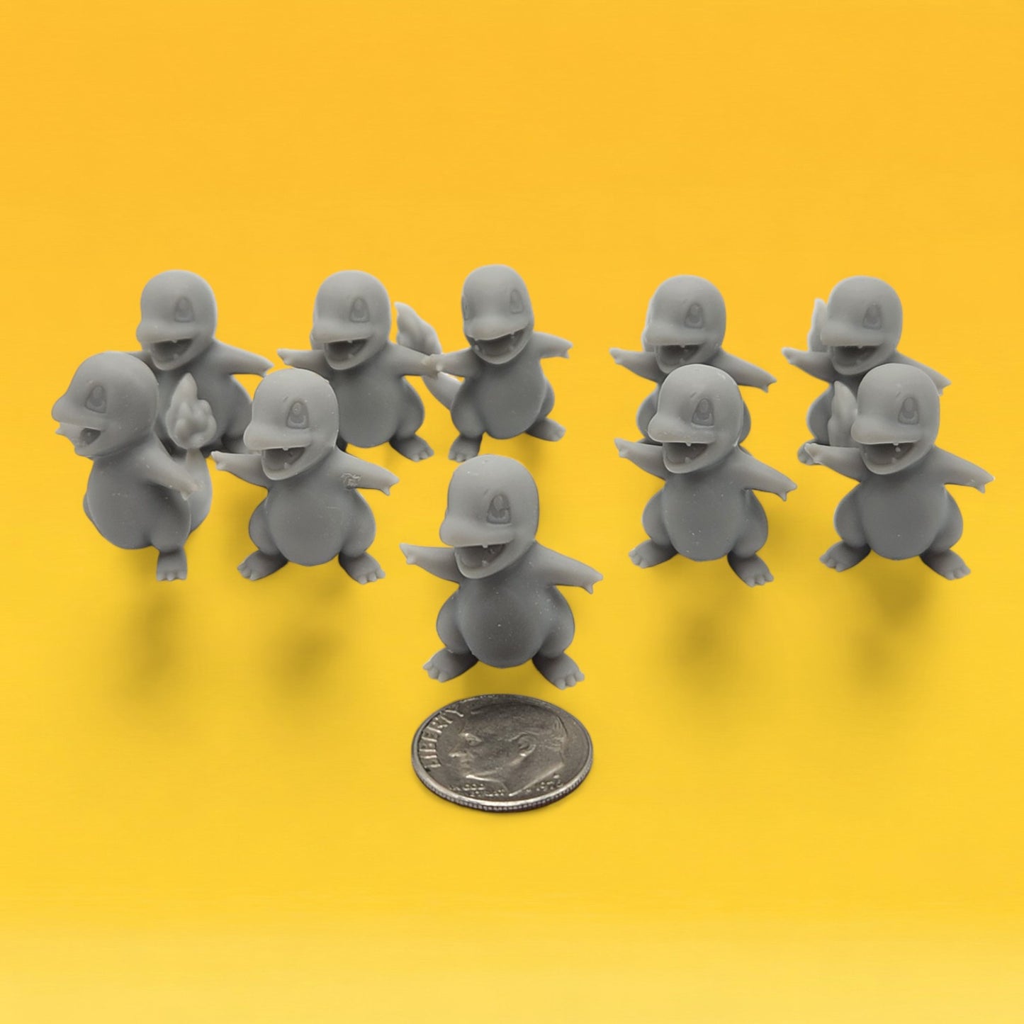 Charmander Mini Figures Set – 10 Pack 1″ | 3D Printed Pokemon