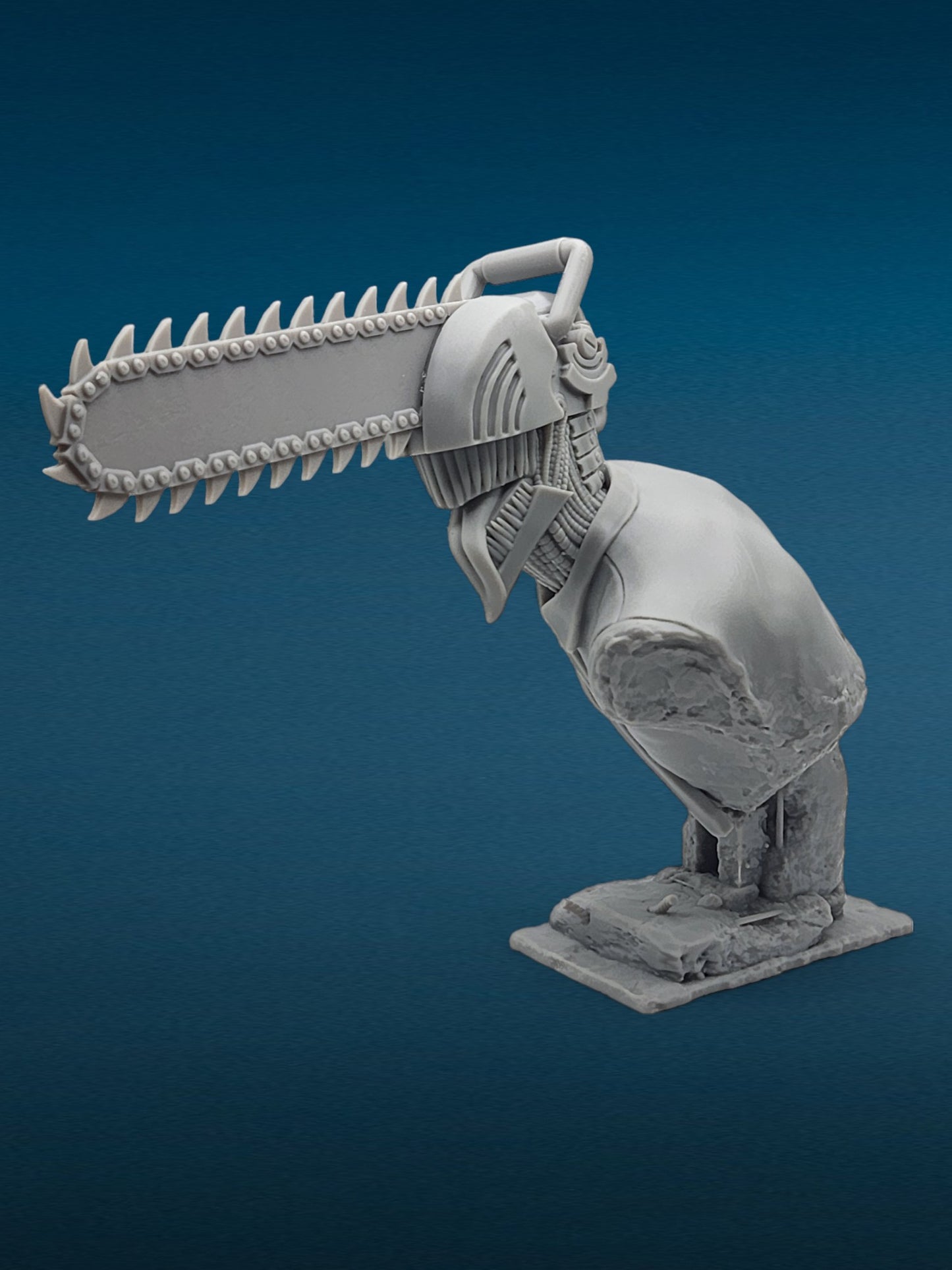 Chainsaw Man - Denji 3D Resin Bust: Unpainted Fan Art (6.5 Inch)
