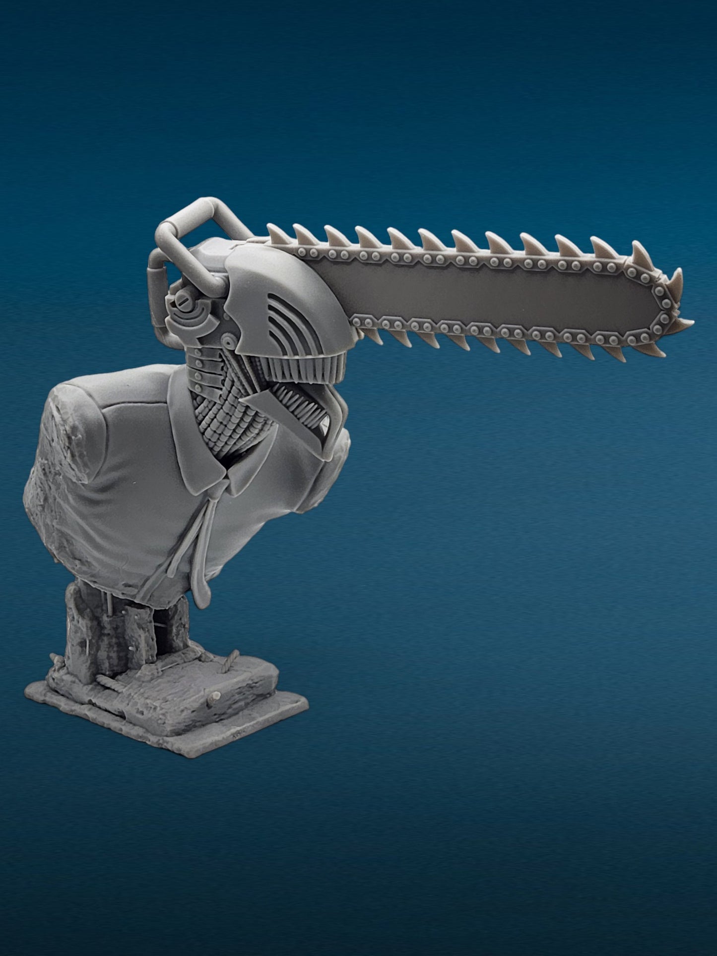 Chainsaw Man - Denji 3D Resin Bust: Unpainted Fan Art (6.5 Inch)