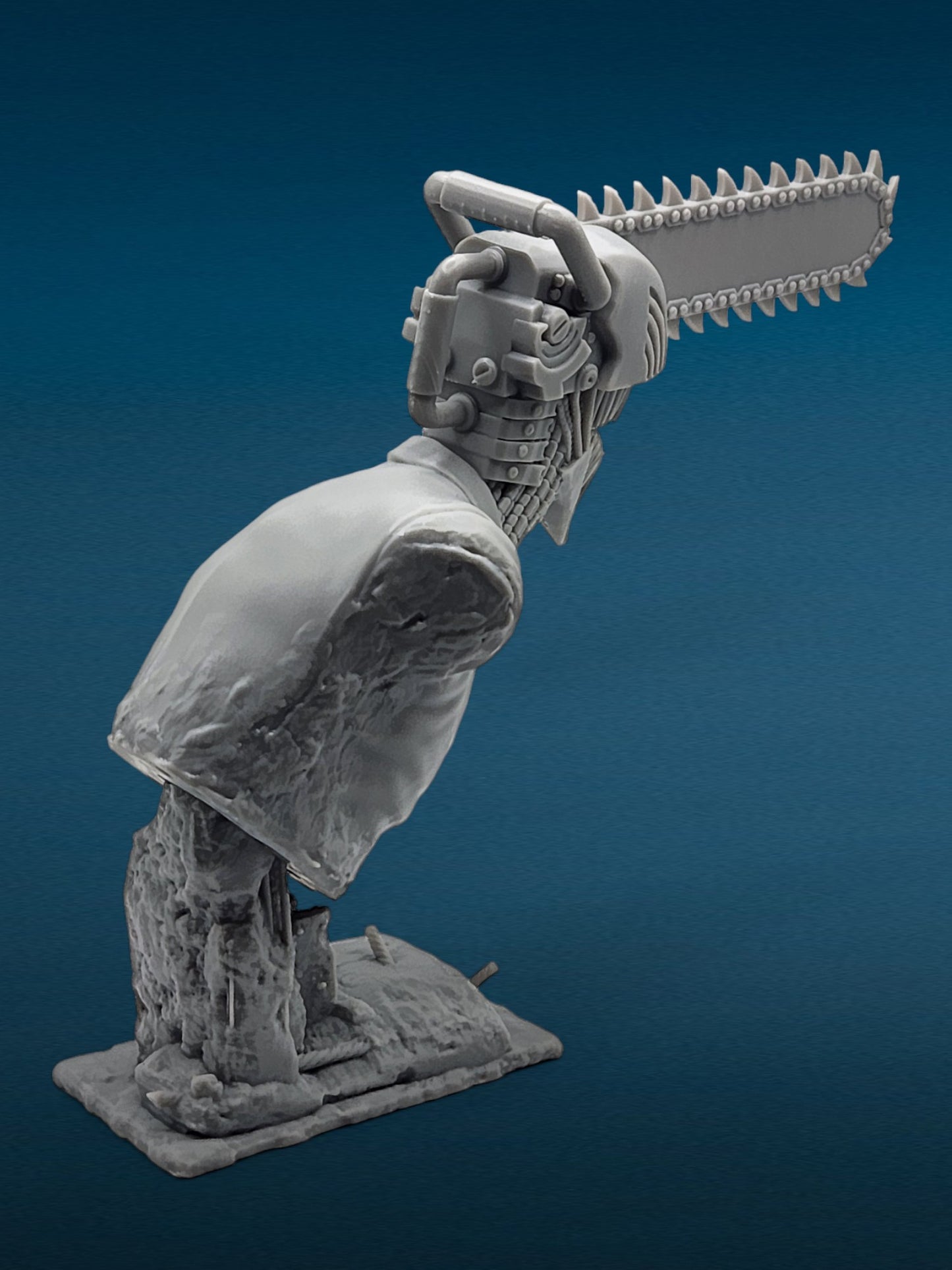 Chainsaw Man - Denji 3D Resin Bust: Unpainted Fan Art (6.5 Inch)