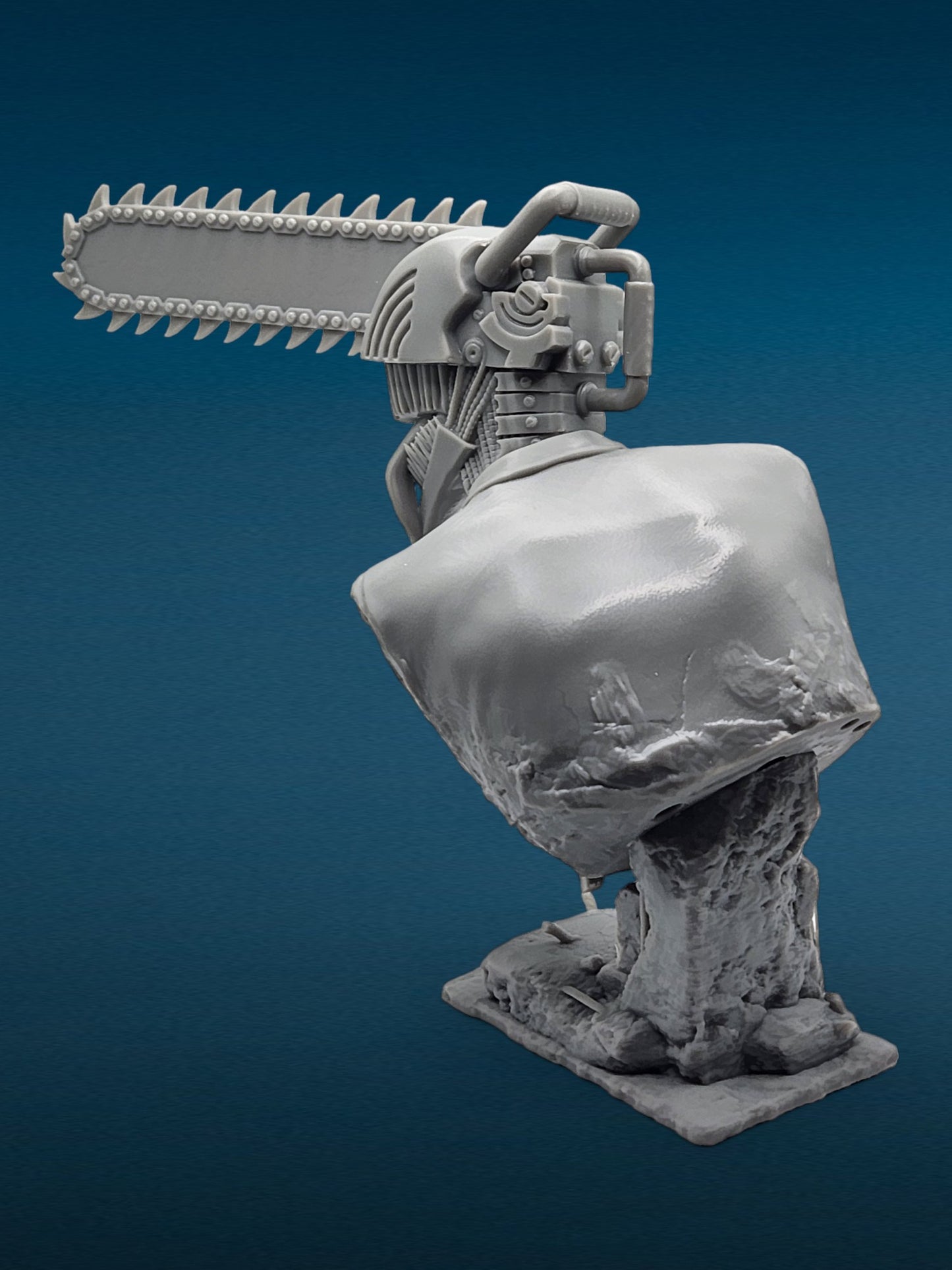 Chainsaw Man - Denji 3D Resin Bust: Unpainted Fan Art (6.5 Inch)