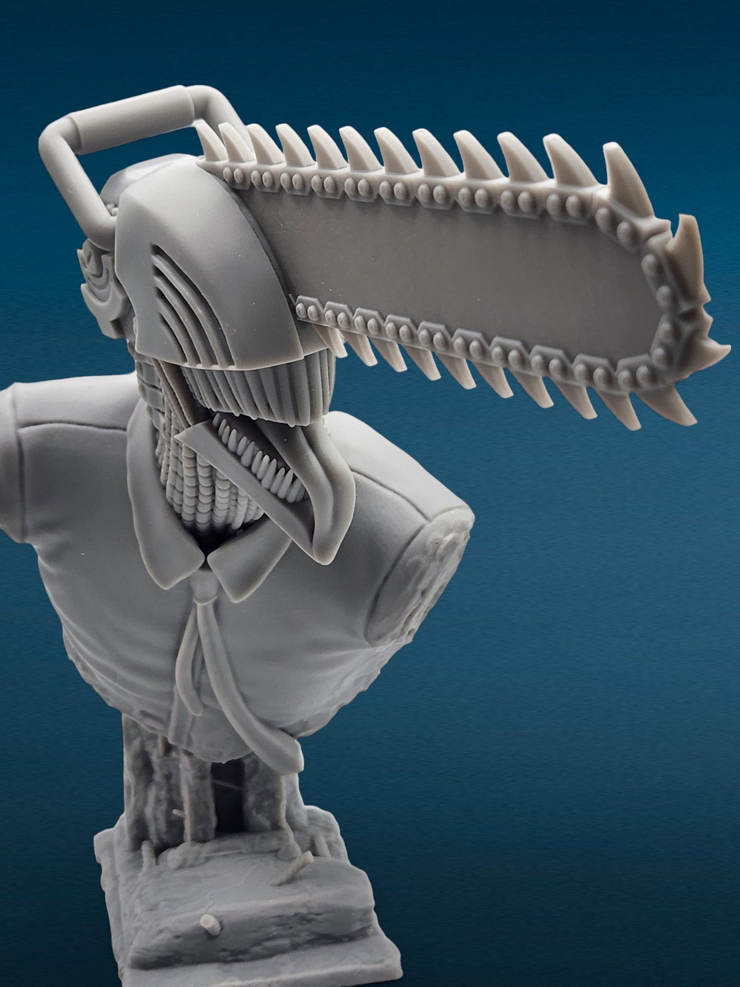 Chainsaw Man - Denji 3D Resin Bust: Unpainted Fan Art (6.5 Inch)