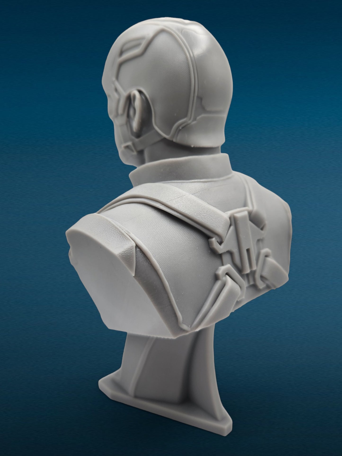 Captain America - Avenger 3D Resin Bust: Unpainted Fan Art (6.5 Inch)