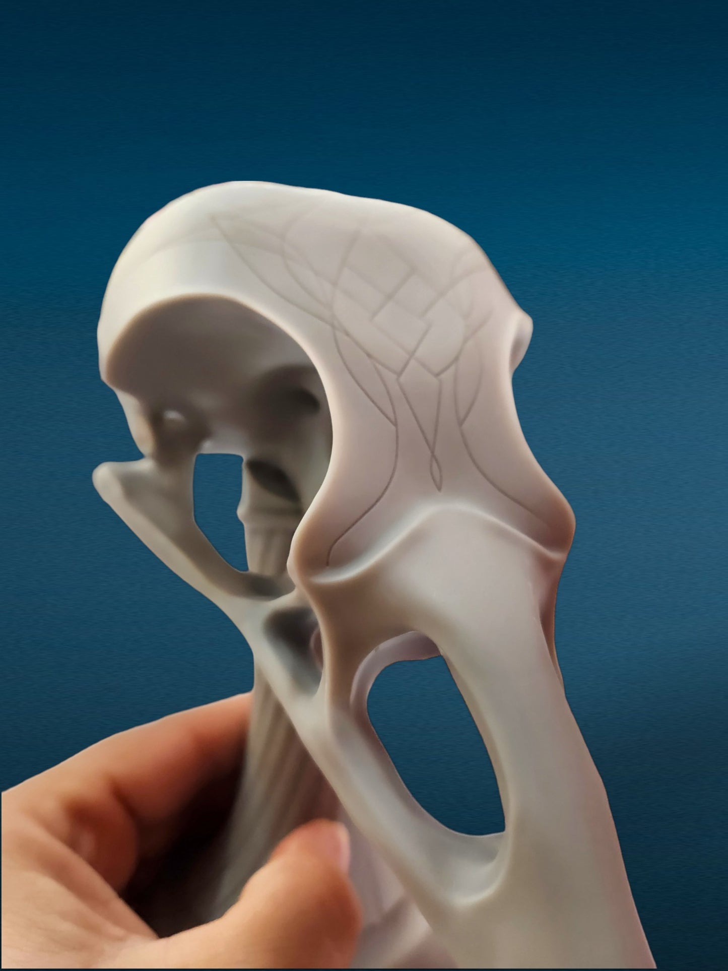 Crow Skull Bust - Unpainted 3D Resin Figurine for Hobby Painters & Collectors (7 Inch)
