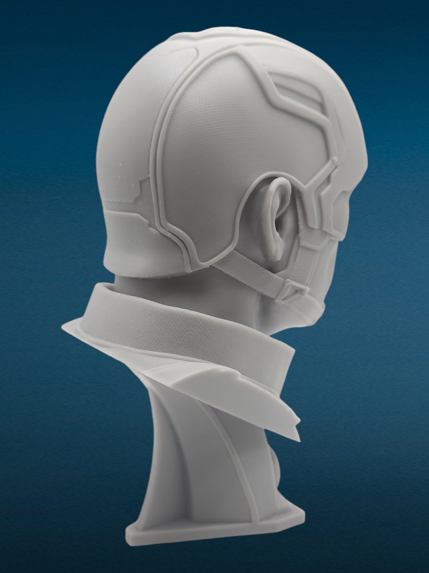 Captain America Head - Avenger 3D Resin Bust: Unpainted Fan Art (6.5 Inch)