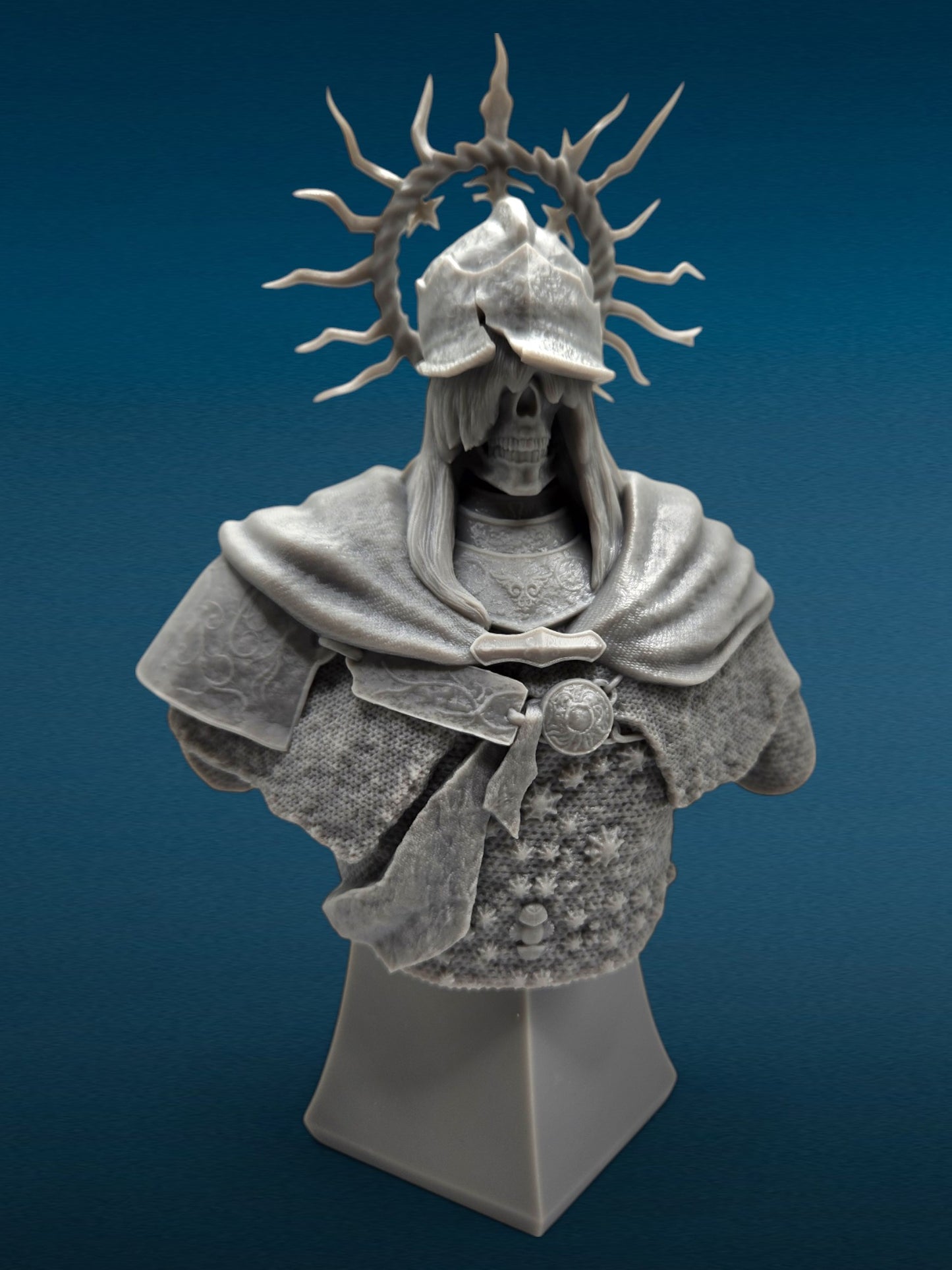 Death Knight - Elden Ring 3D Resin Bust: Unpainted Fan Art (7.5 Inch)