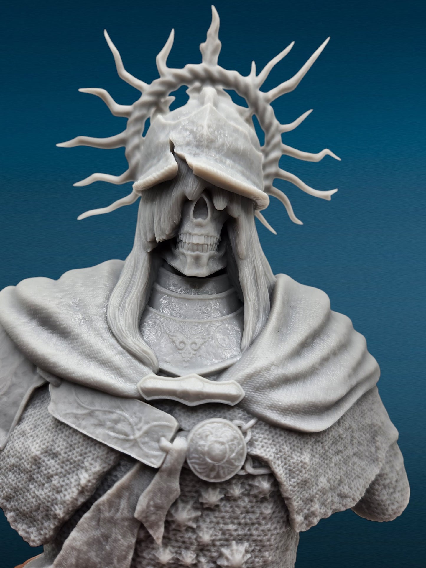 Death Knight - Elden Ring 3D Resin Bust: Unpainted Fan Art (7.5 Inch)
