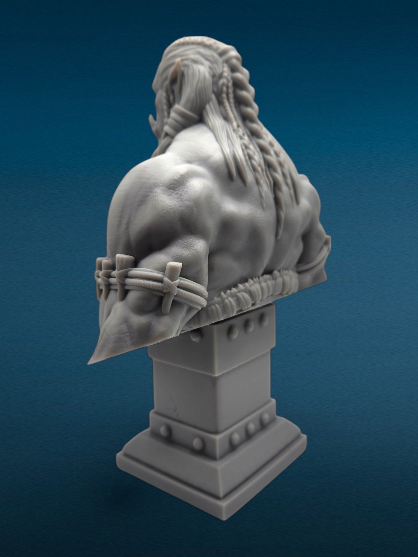 Durotan - Warcraft 3D Resin Bust: Unpainted Fan Art (7.5 Inch)