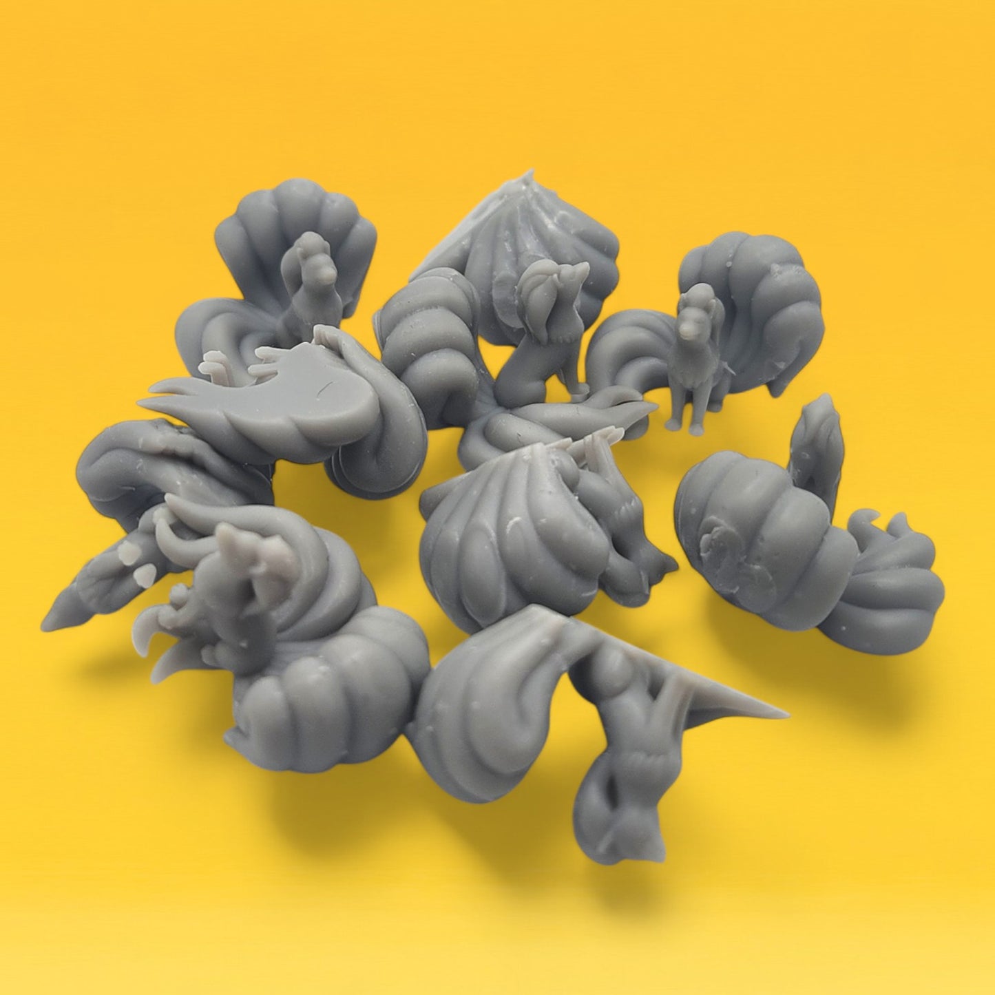 Ninetails Mini Figures Set – 10 Pack 1″ | 3D Printed Pokemon