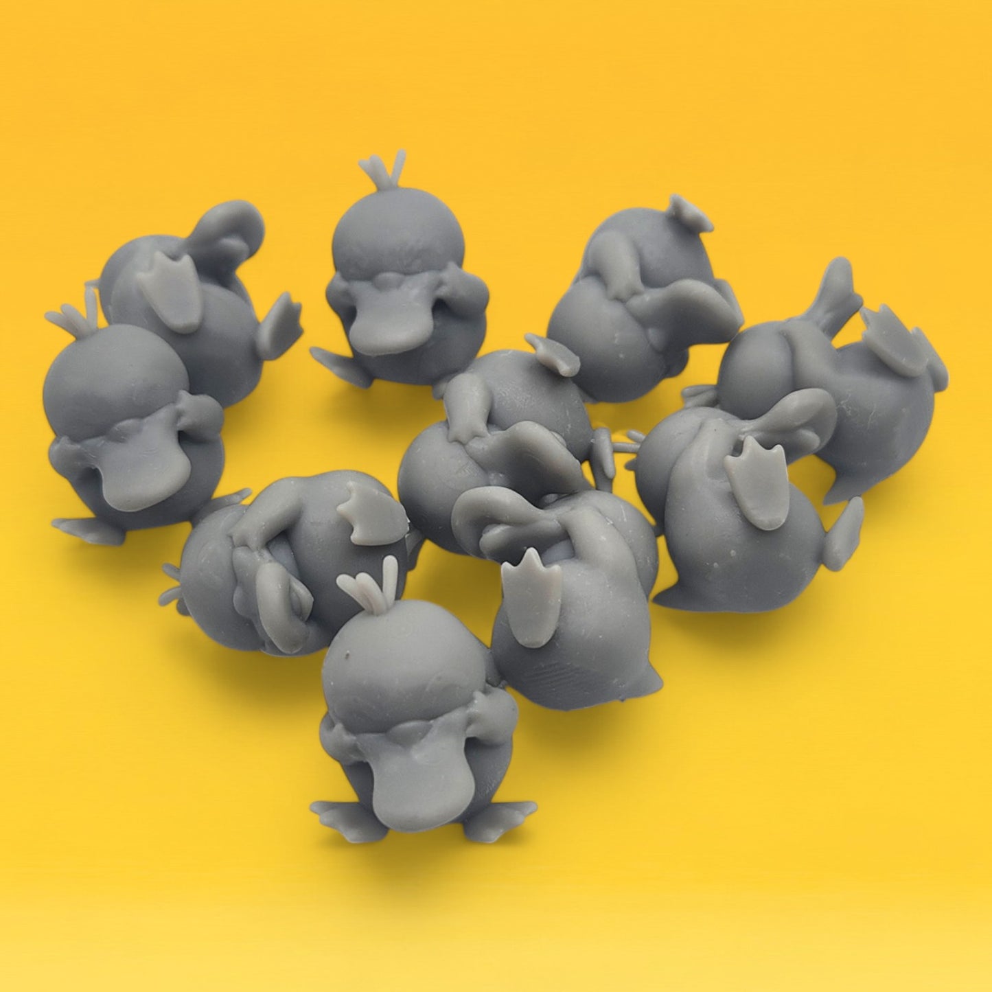 Psyduck Mini Figures Set – 10 Pack 1″ | 3D Printed Pokemon