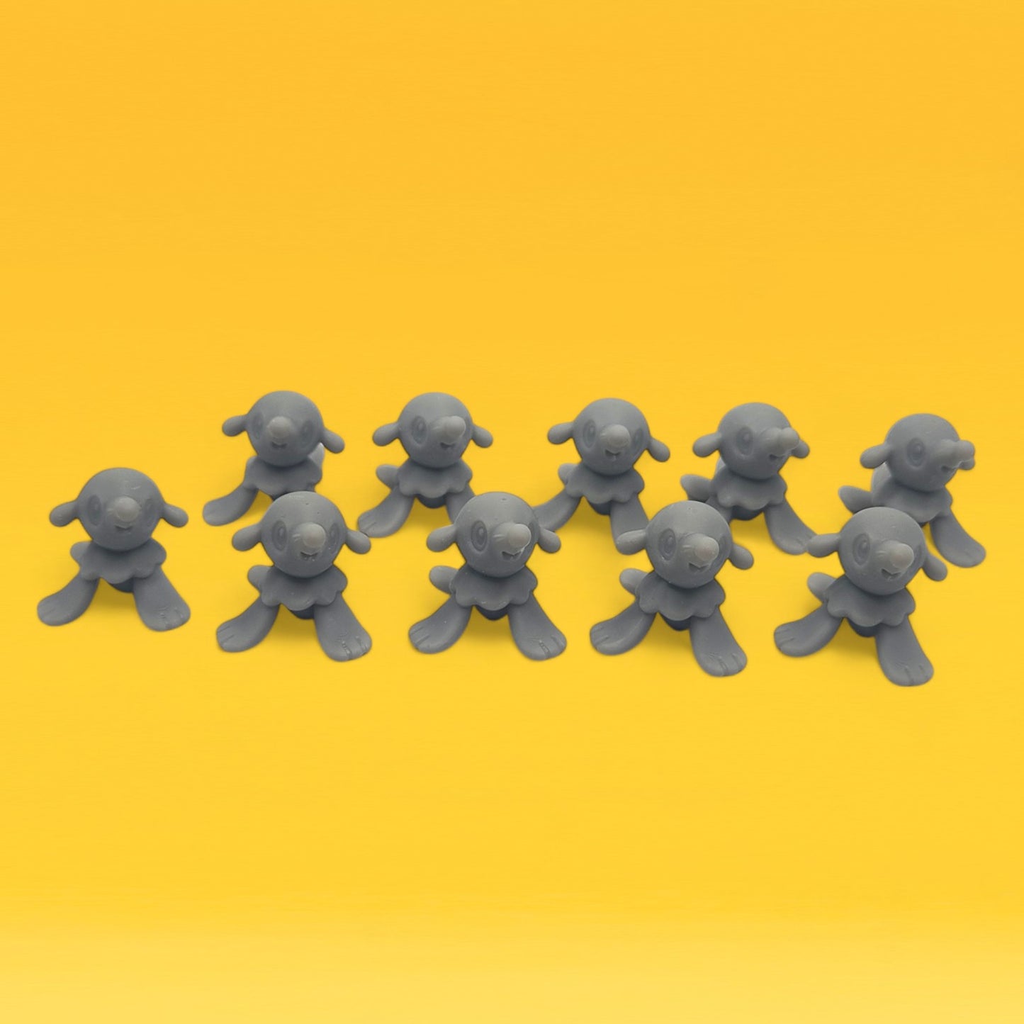Popplio Mini Figures Set – 10 Pack 1″ | 3D Printed Pokemon