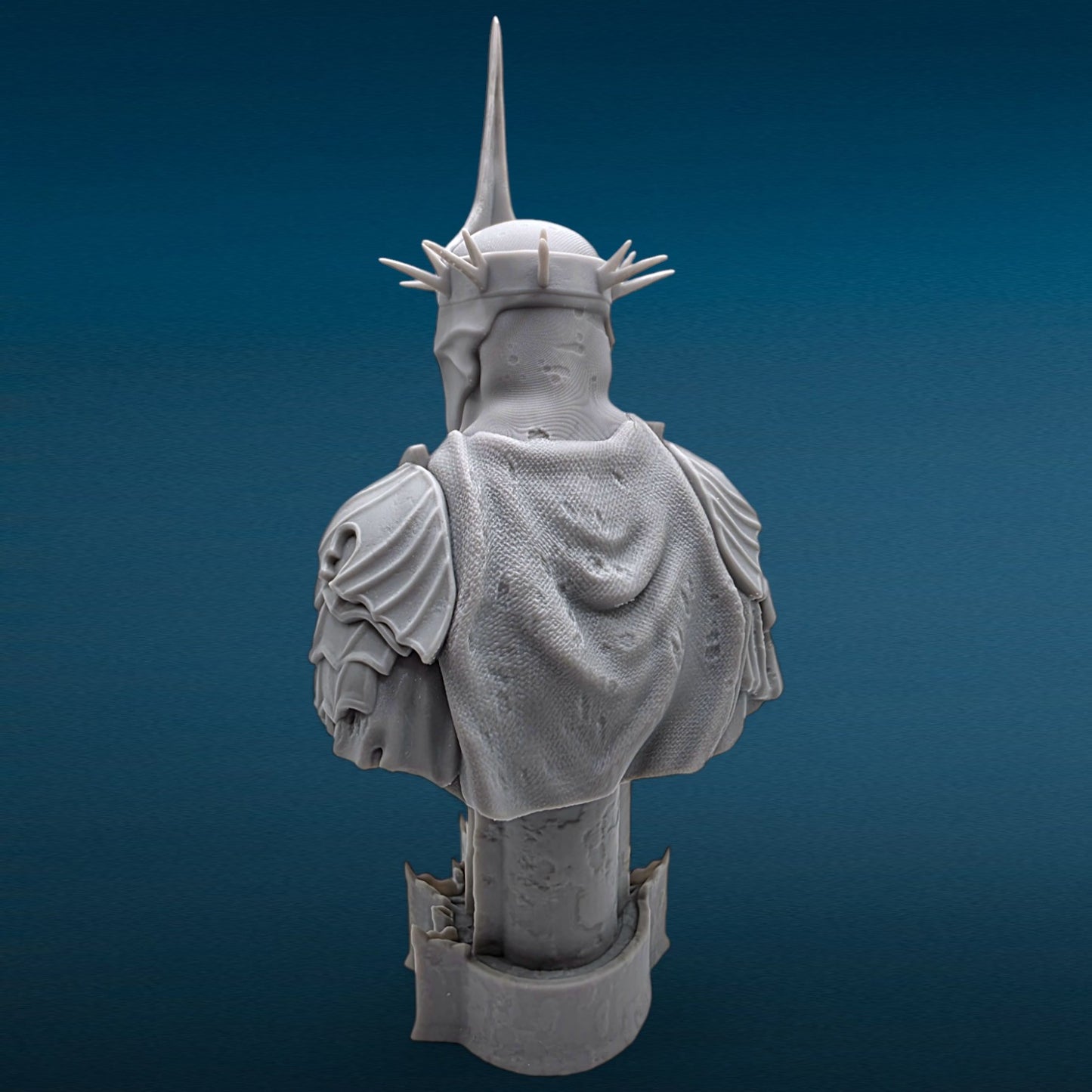 Witch King of Angmar - Lord of the Rings 3D Resin Bust: Unpainted Fan Art (7.5 Inch)