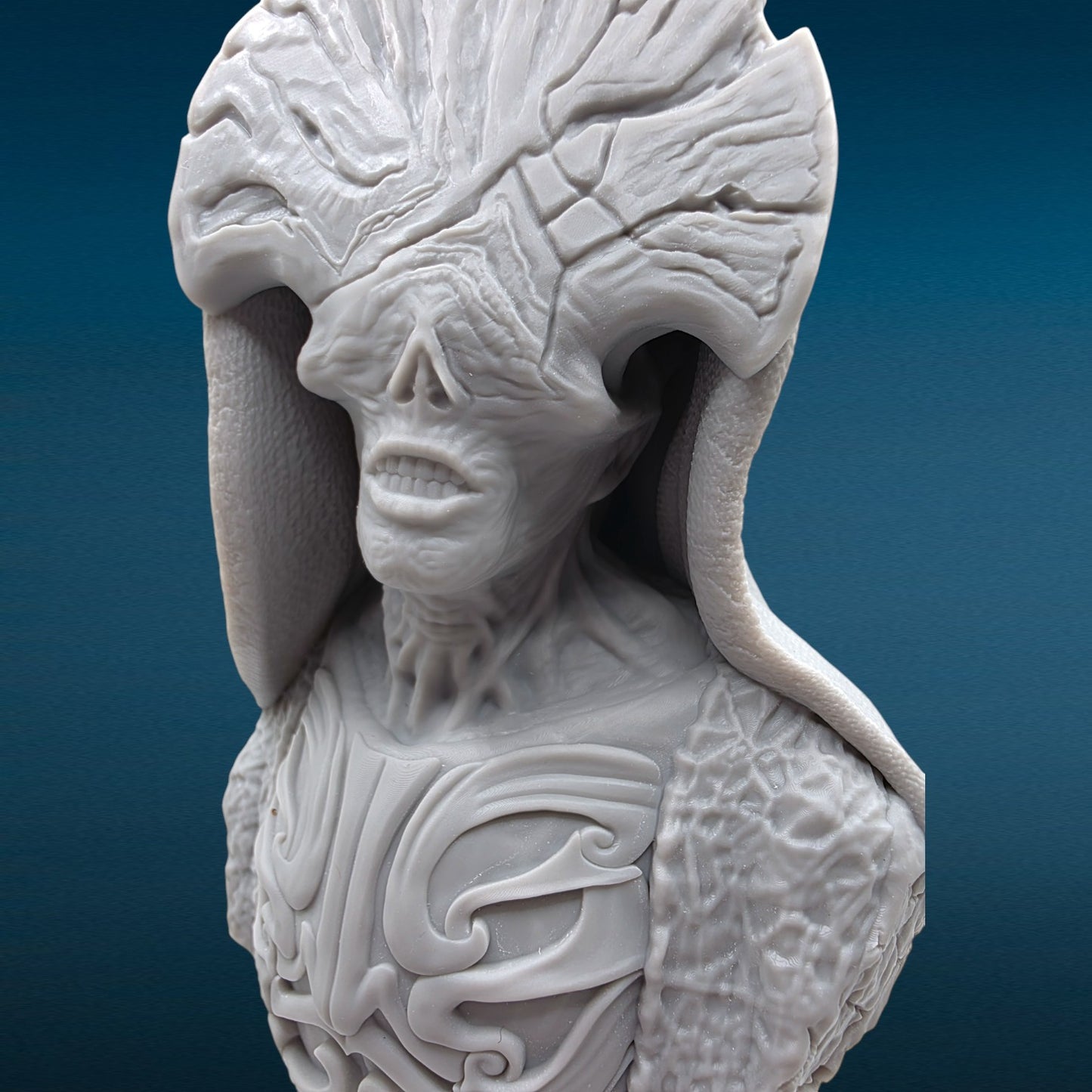 Angel of Death - Hellboy 3D Resin Bust: Unpainted Fan Art (8.5 Inch)