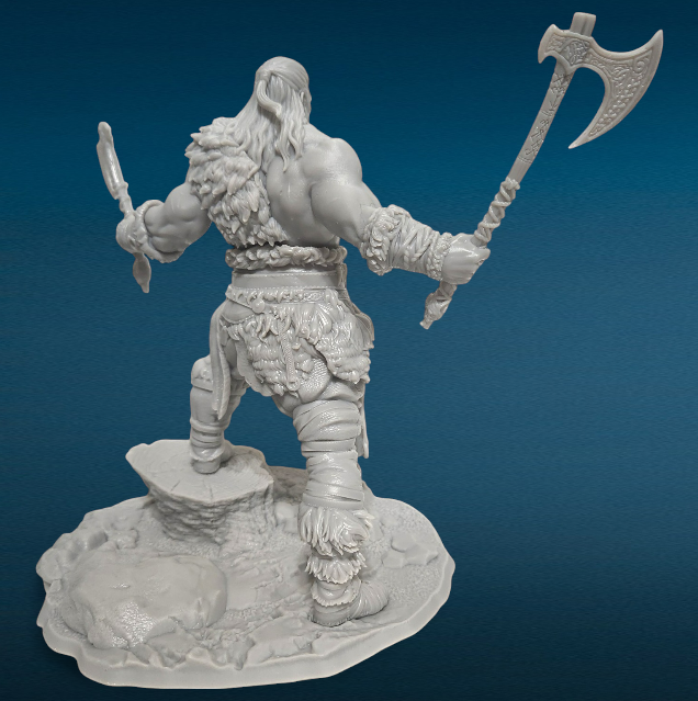 Freki Viking Figure - Unpainted 3D Resin Figurine for Hobby Painters & Collectors (7 Inch)