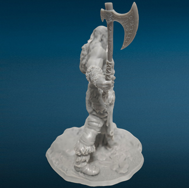 Freki Viking Figure - Unpainted 3D Resin Figurine for Hobby Painters & Collectors (7 Inch)