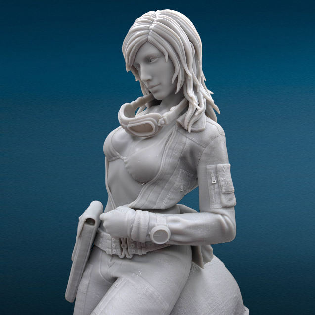 Eva Metal Gear Solid: Snake Eater - 3D Resin Figurine: Unpainted Fan Art (9.5 Inch)
