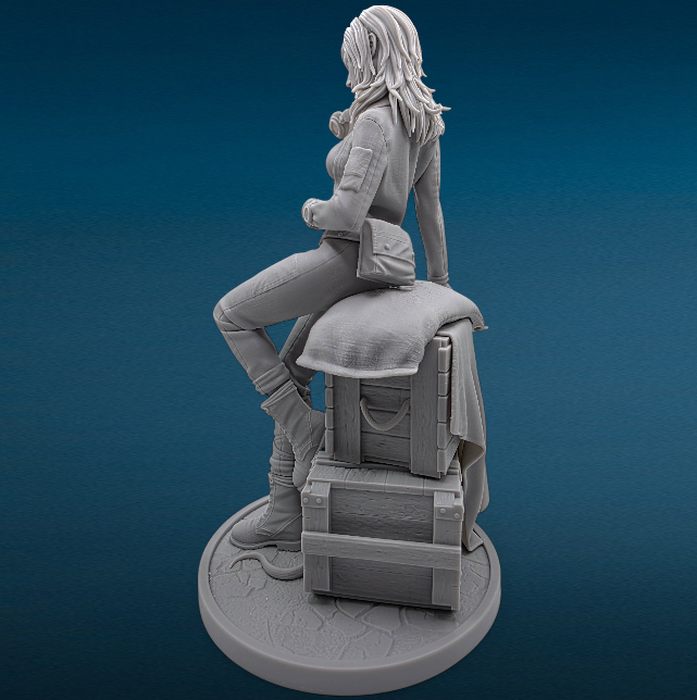 Eva Metal Gear Solid: Snake Eater - 3D Resin Figurine: Unpainted Fan Art (9.5 Inch)