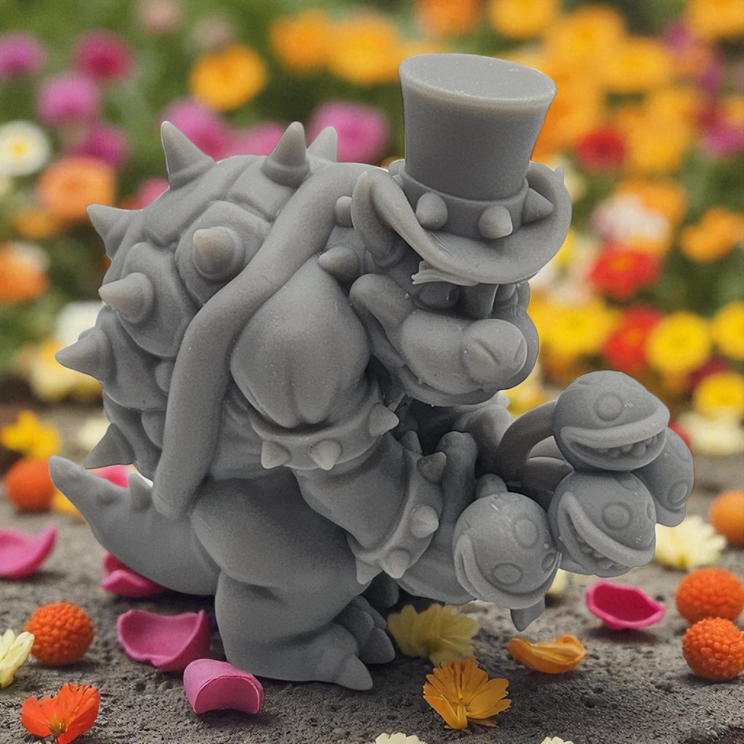 Bowser Proposal - Super Mario Bros 3D Resin Figurine: Unpainted Fan Art (2 Inch)