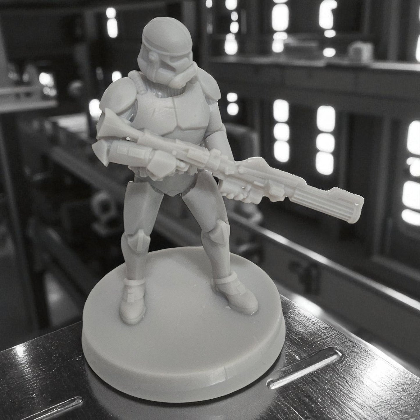 Clone Trooper Assault - Star Wars 3D Resin Figurine: Unpainted Fan Art (2.5 Inch)