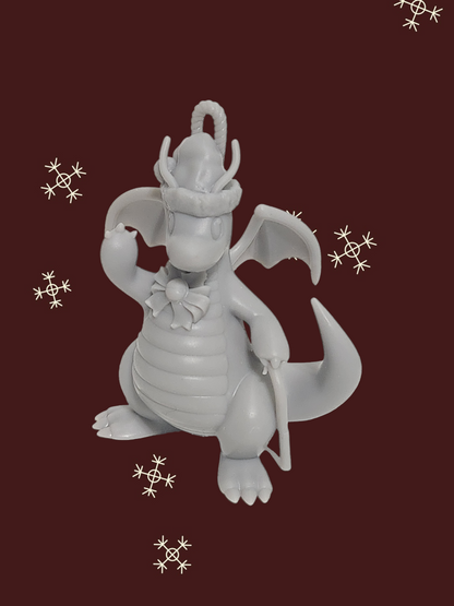 Pokemon Resin Miniature - Dragonite Christmas Ornament