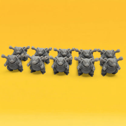 Blastoise Mini Figures Set – 10 Pack 1″ | 3D Printed Pokemon