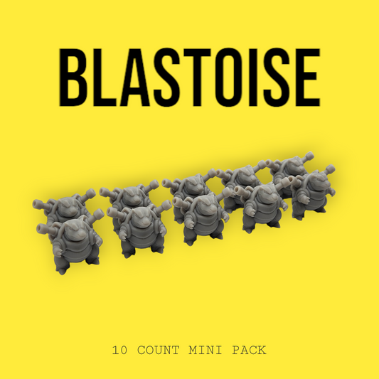 Blastoise Mini Figures Set – 10 Pack 1″ | 3D Printed Pokemon