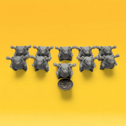 Blastoise Mini Figures Set – 10 Pack 1″ | 3D Printed Pokemon