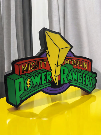 Power Rangers Logo  LED Lamp | Mighty Morphin Power Ranger