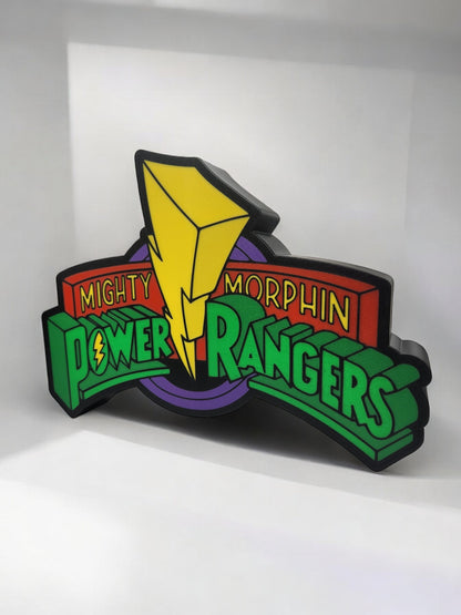 Power Rangers Logo  LED Lamp | Mighty Morphin Power Ranger